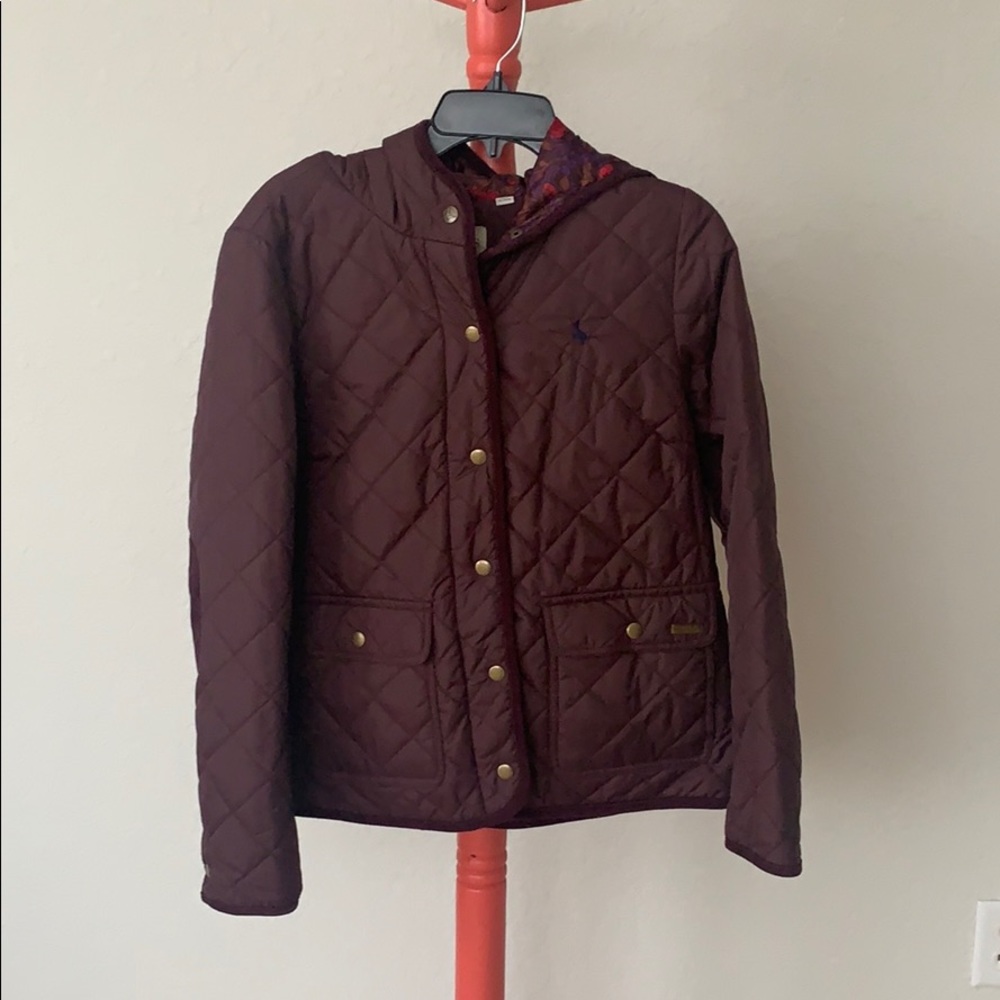 Jack Wills Burgandy Quilted Coat